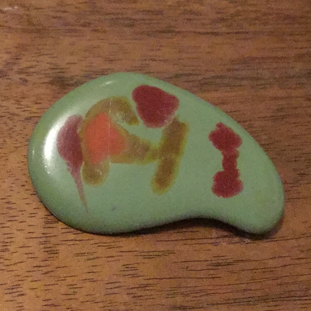 EUC VTG Anthropologie Enamel & Brass Brooch